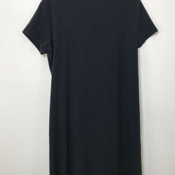 Bfofo Designs Midi Dress Size L Black Short Sleeve Cotton Hieroglyphics Womens - Picture 9 of 9